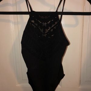 Free People Solstice Cut Out Bodysuit Black